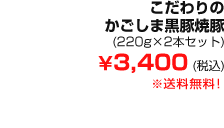 こだわりのかごしま黒豚焼豚 通常 ¥3,400 (税込)